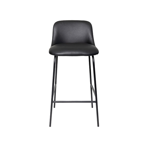 Peak : Bar Stool Black Leather