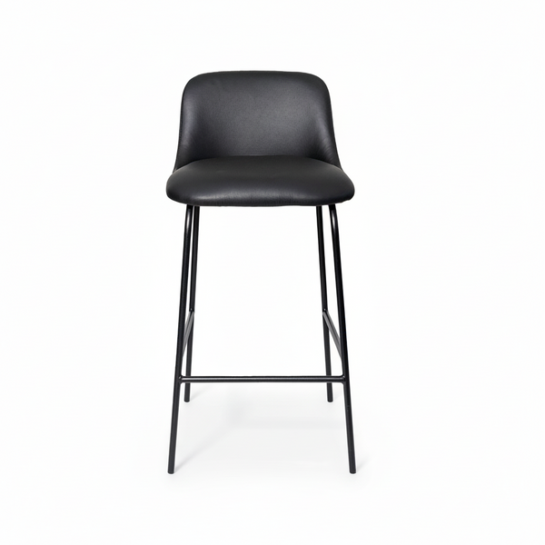 Peak : Bar Stool Black Leather