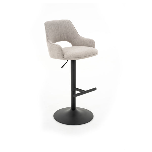 Petra : Bar Stool Light Grey Fabric