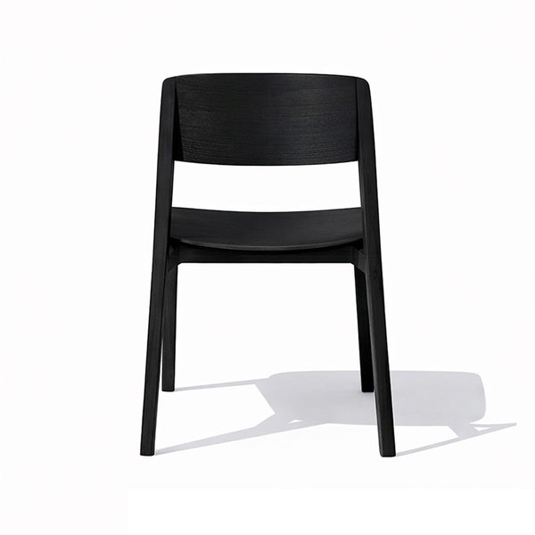 Torre : Dining Chair Black / Timber Seat