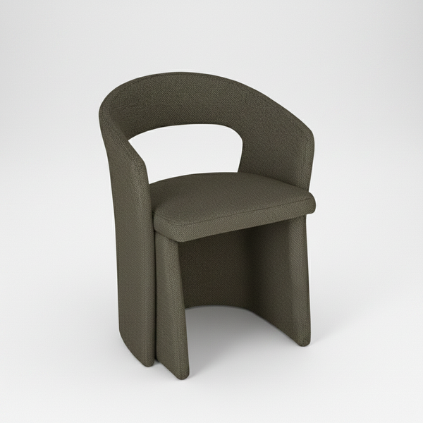 Green chair on a white background