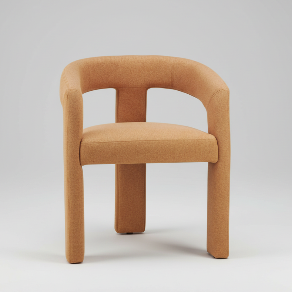 Princeton : Dining Chair Orange Fabric