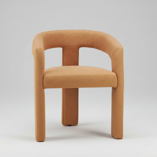 Princeton : Dining Chair Orange Fabric