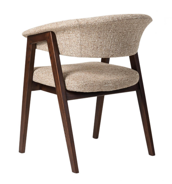 Revano : Dining Chair Dark Walnut Autumn Fabric