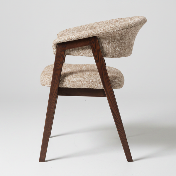 Revano : Dining Chair Dark Walnut Autumn Fabric