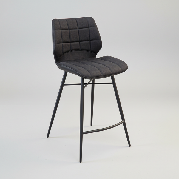 Ridge : Bar Stool Black Fabric