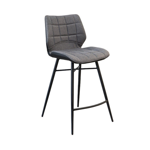 Ridge : Bar Stool Grey Fabric