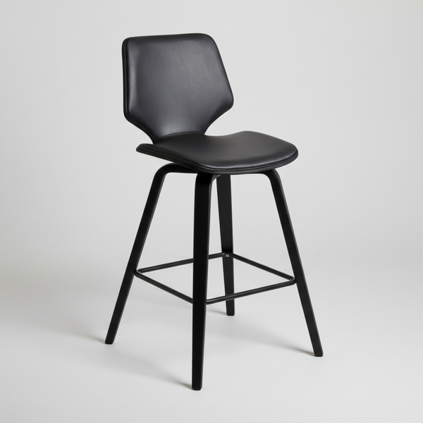 Ryde : Bar Stool Black / Black Pu