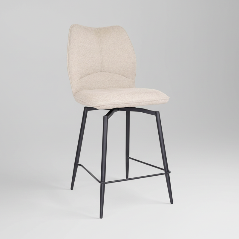 Sable : Bar Stool Beige Fabric