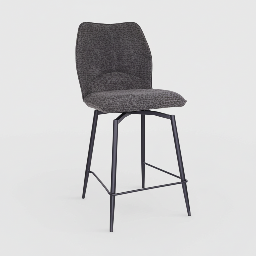 Sable : Bar Stool Charcoal Fabric