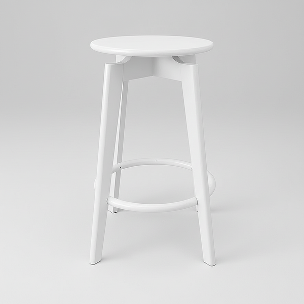 Sandown : Bar Stool Solid Seat White