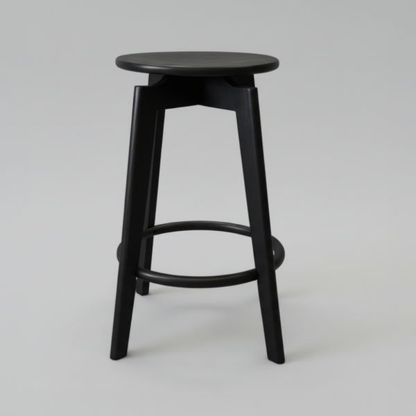 Sandown : Bar Stool Solid Seat Black
