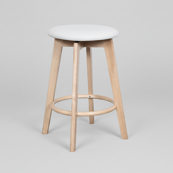 Sandown : Bar Stool Upholstered Seat Natural Frame