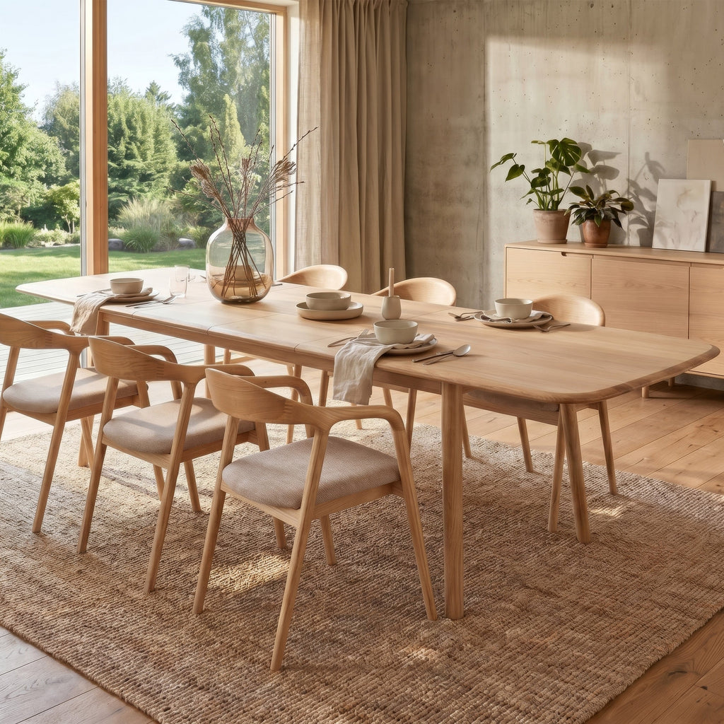 Sano : Double Extension Dining Table & Bosino Chairs