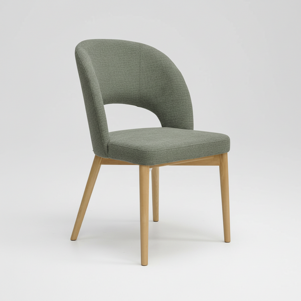 Sarah : Dining Chair Ash Frame with Fusion Forest Fabric