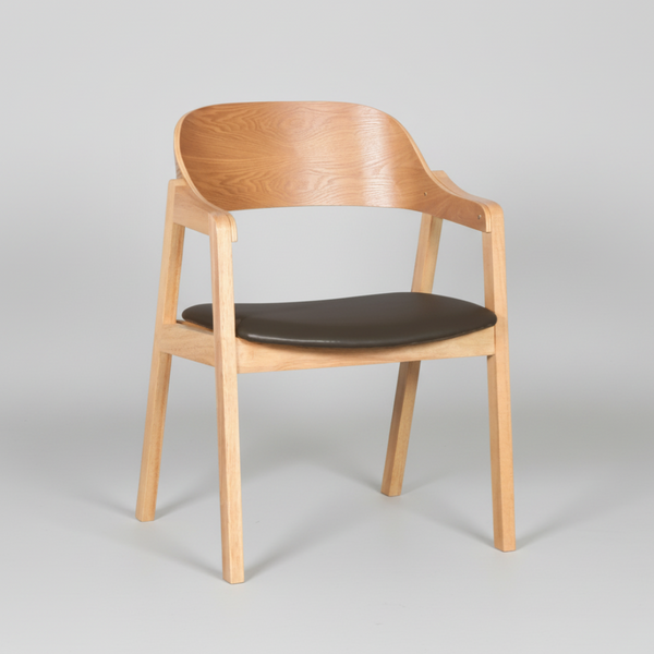 Norway : Dining Chair Upholstered Seat Natural