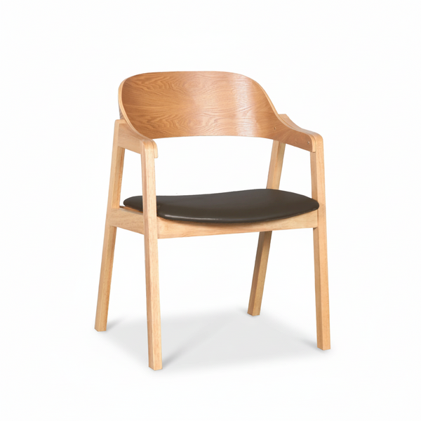 Norway : Dining Chair Upholstered Seat Natural