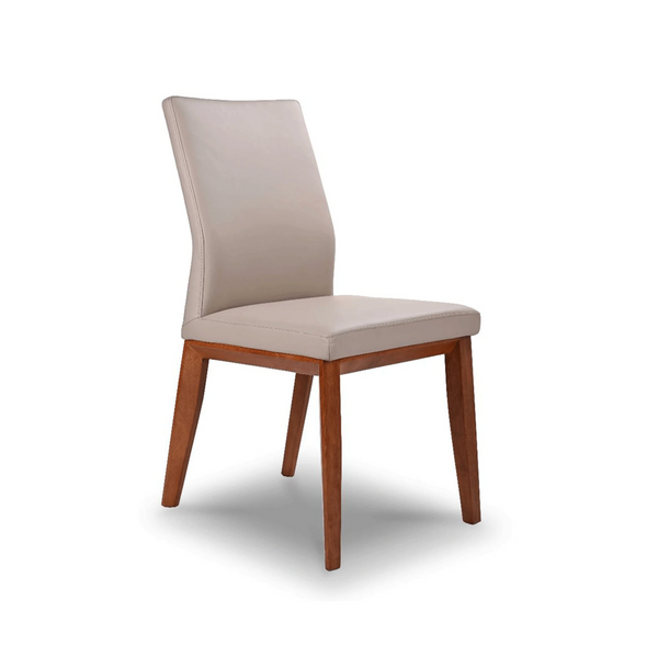 Kobe : Leather Dining Chair Blackwood Frame Light Mocha Leather