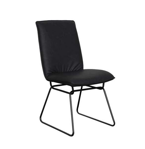 Detroit : Dining chair Black Pu