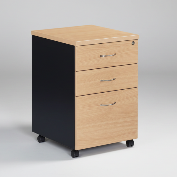 Ergo : Mobile Pedestals Beach / Iron Grey