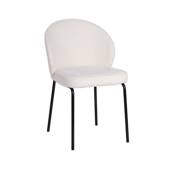 Sofia : Dining Chair Ivory Fabric