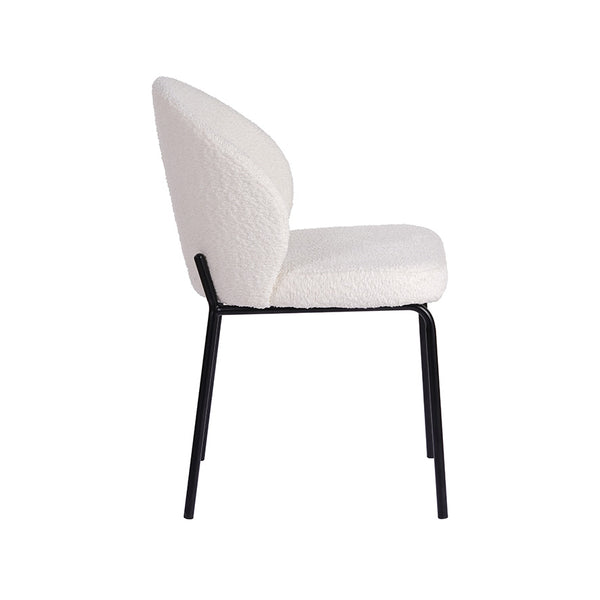 Sofia : Dining Chair Ivory Fabric