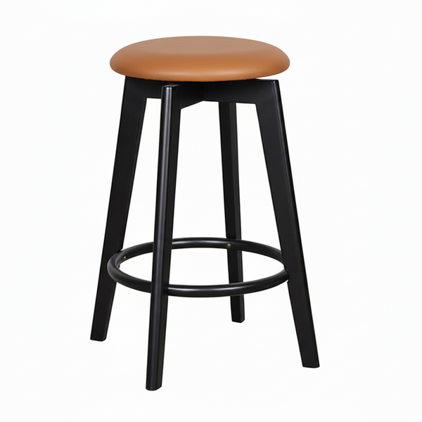 Sandown : Bar Stool Upholstered Seat Black Frame