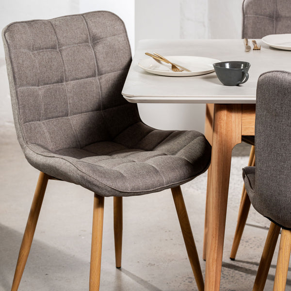 Sydney : Dining Chair Taupe Fabric