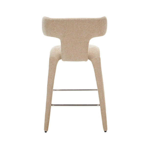 Taj: Bar Stool Beige Fabric