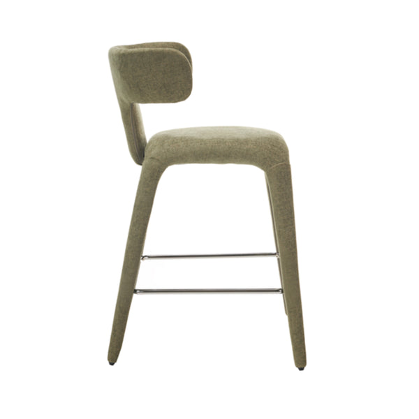 Taj: Bar Stool Olive Fabric