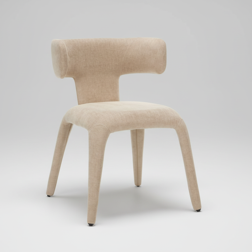Taj: Dining Chair Beige Fabric