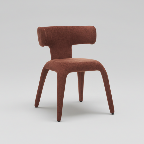 Taj: Dining Chair Brick Fabric