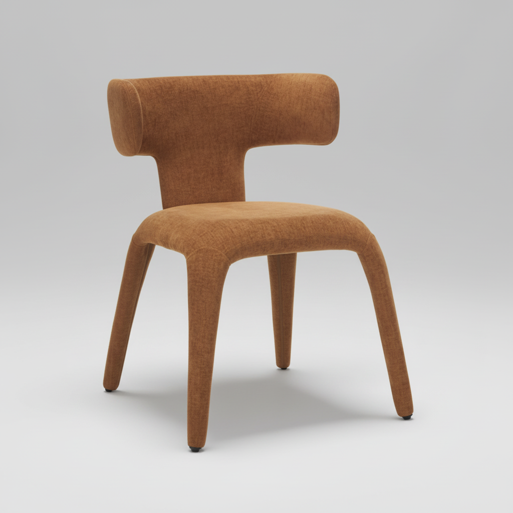 Taj: Dining Chair Copper Fabric