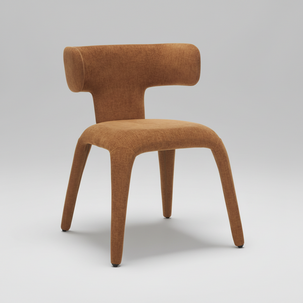 Taj: Dining Chair Copper Fabric