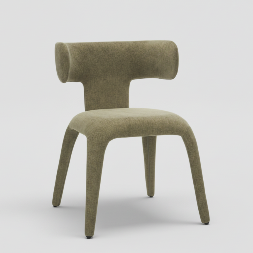 Taj: Dining Chair Olive Fabric