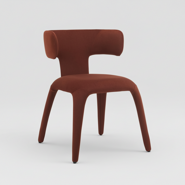 Taurus : Dining Chair Rust Fabric