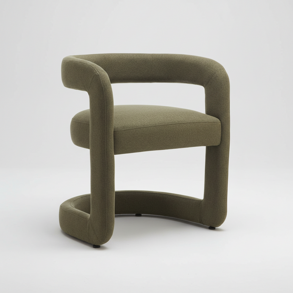 Toronto : Dining Chair with Olive Fabric