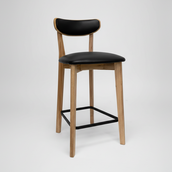 Torquay : Bar Stool Black PU Seat