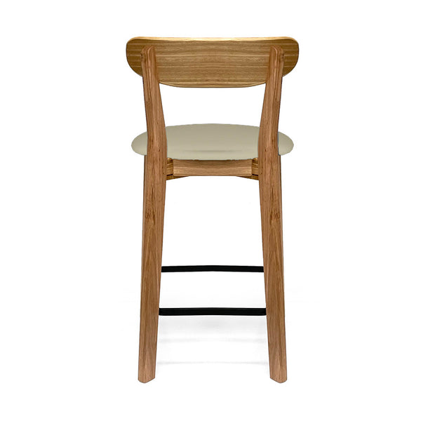 Torquay : Bar Stool Taupe PU Seat