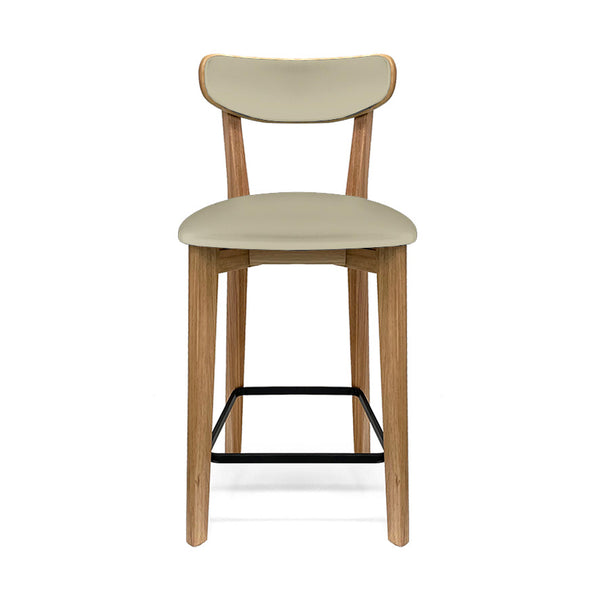 Torquay : Bar Stool Taupe PU Seat