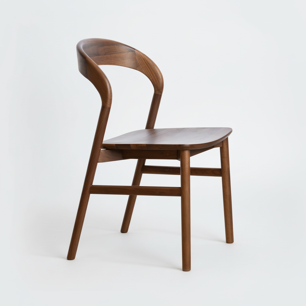 Willow : Dining Chair Walnut Solid Seat