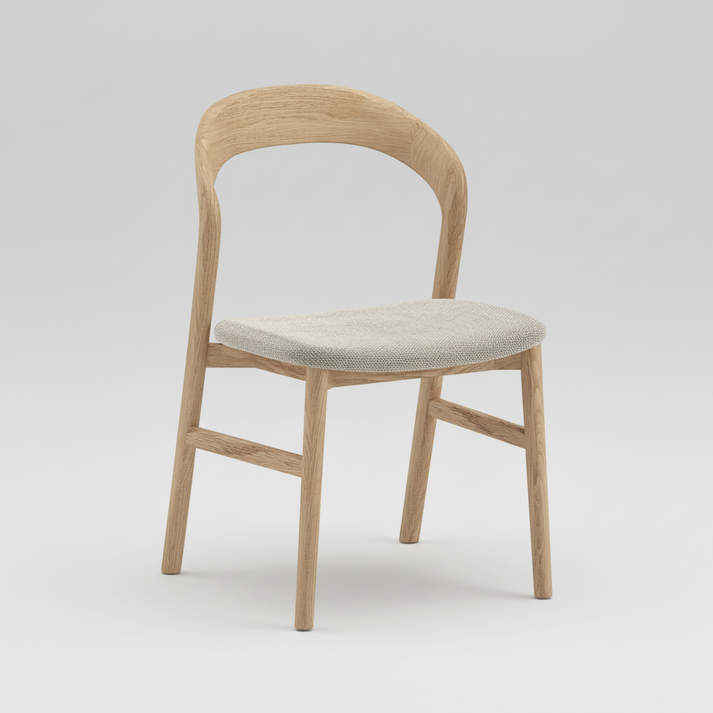 Willow : Dining Chair Oak Upholstered Seat