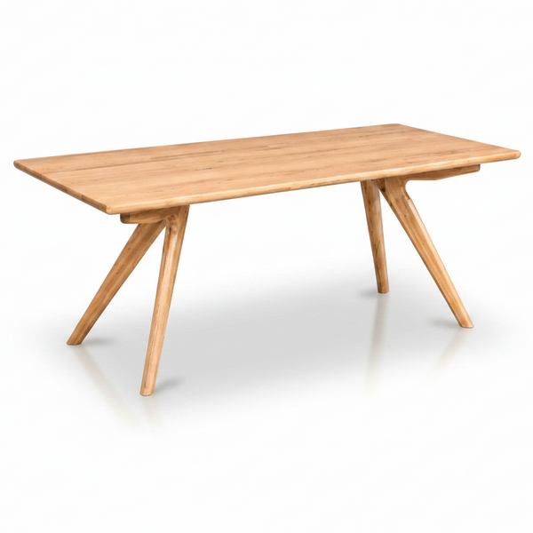 Windsor Dining Table Tasmanian Oak Hardood Timber with Angle Legs