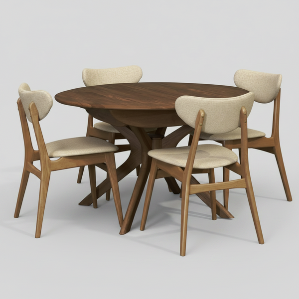 York: Round Extension Dining Setting