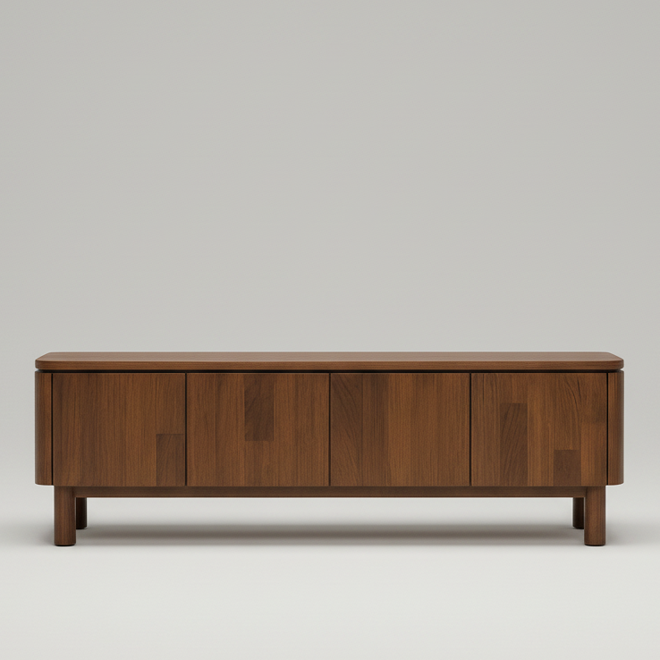 York : TV Unit Light Walnut 1.6m