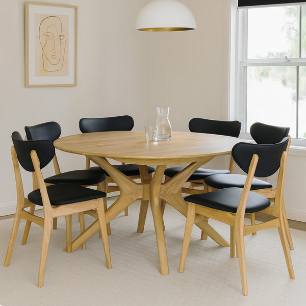 York: Round Extension Dining Setting