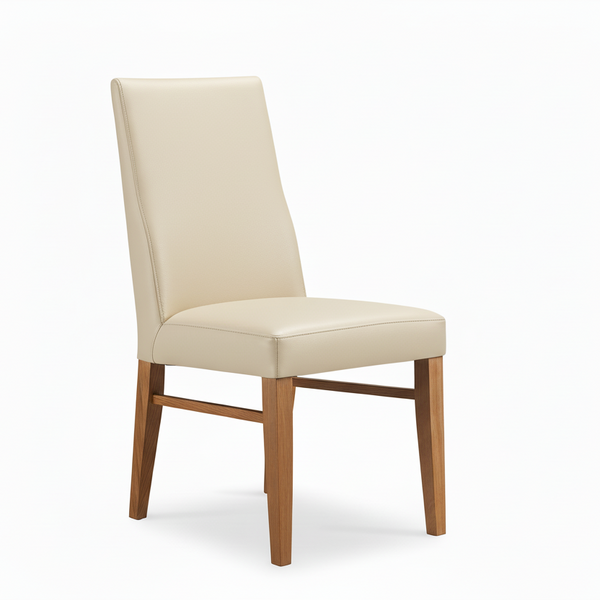 Zack : Dining Chair Light Mocha Leather
