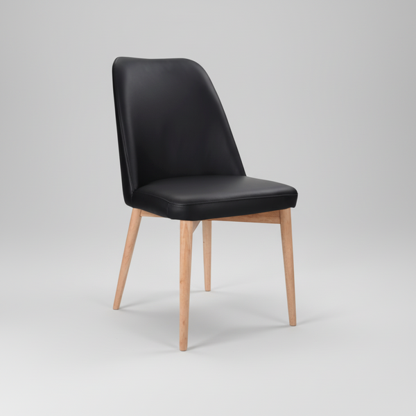 Jasper : Dining Chair Black Leather
