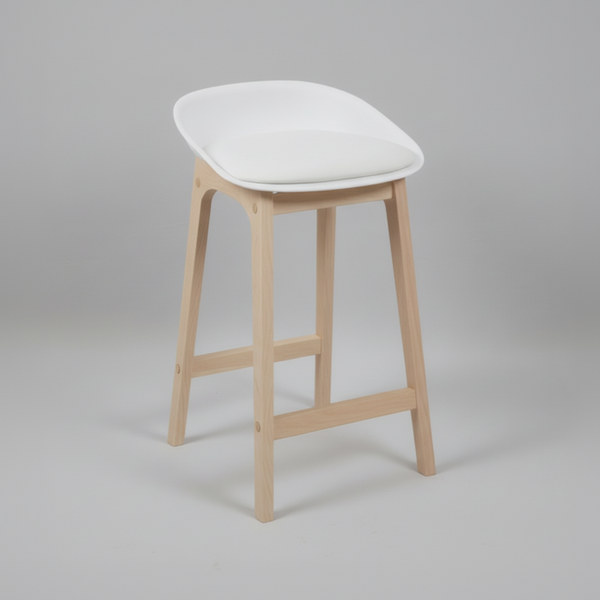 Loire : Bar Stool Oak with White Seat
