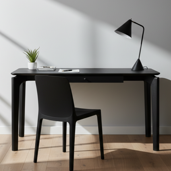 Nordic desk in black with drawer scandinavian modern design